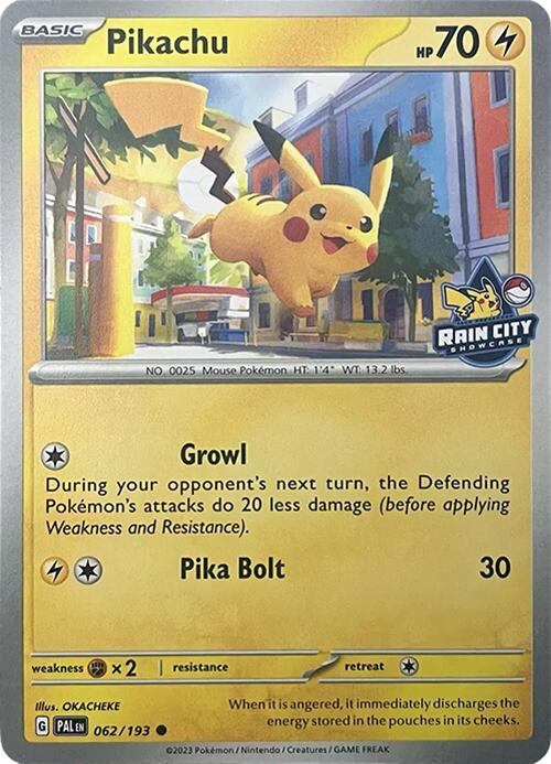 Pikachu (062/193) (Rain City Showcase) [Miscellaneous Cards] | Nerdhalla Games