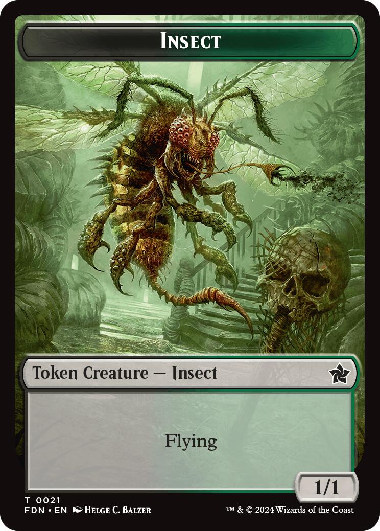 Goblin // Insect Doubled-Sided Token [Foundations Tokens] | Nerdhalla Games