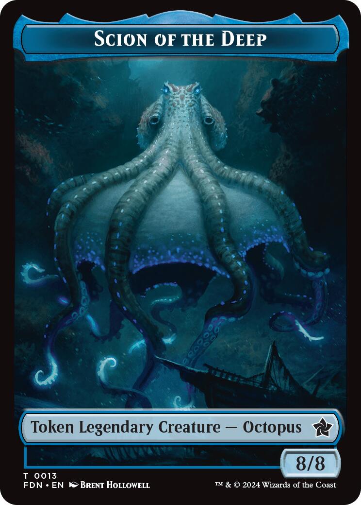 Scion of the Deep // Koma's Coil Doubled-Sided Token [Foundations Tokens] | Nerdhalla Games