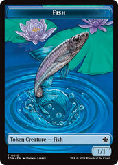 Faerie // Fish Doubled-Sided Token [Foundations Tokens] | Nerdhalla Games