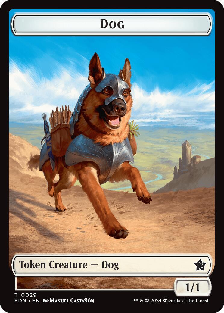 Dog // Beast (0033) Double-Sided Token [Foundations Tokens] | Nerdhalla Games