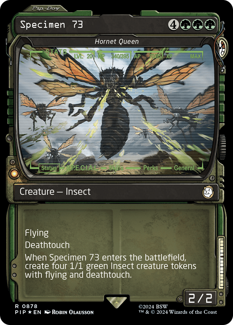 Specimen 73 - Hornet Queen (Showcase) (Surge Foil) [Fallout] | Nerdhalla Games