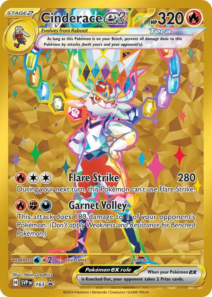 Cinderace ex (163) [Scarlet & Violet: Black Star Promos] | Nerdhalla Games