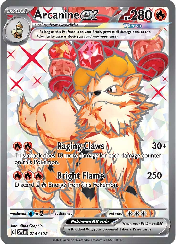 Arcanine ex (224/198) [Scarlet & Violet: Base Set] | Nerdhalla Games