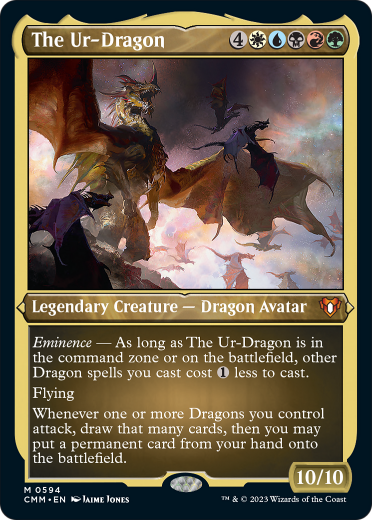 The Ur-Dragon (Foil Etched) [Commander Masters] | Nerdhalla Games