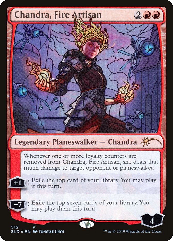 Chandra, Fire Artisan (Stained Glass) [Secret Lair Drop Promos] | Nerdhalla Games