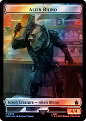 Alien Rhino // Food (0059) Double-Sided Token (Surge Foil) [Doctor Who Tokens] | Nerdhalla Games