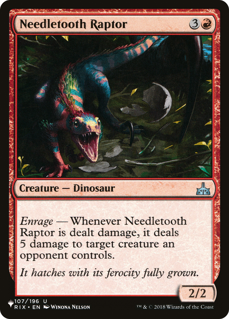 Needletooth Raptor [The List] | Nerdhalla Games