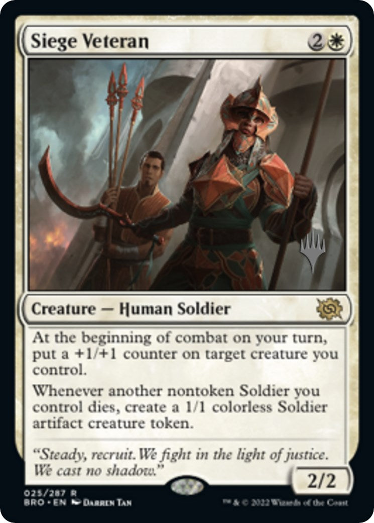 Siege Veteran (Promo Pack) [The Brothers' War Promos] | Nerdhalla Games