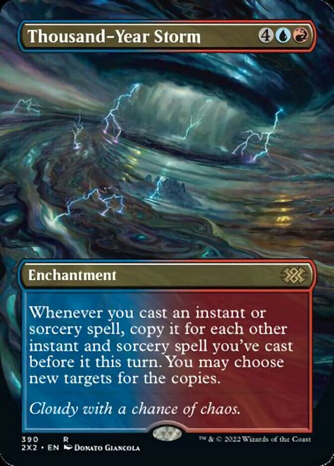 Thousand-Year Storm (Borderless Alternate Art) [Double Masters 2022] | Nerdhalla Games