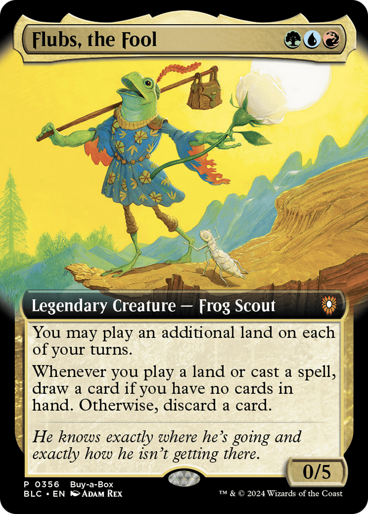 Flubs, the Fool (Buy-A-Box) (Extended Art) [Bloomburrow Promos] | Nerdhalla Games