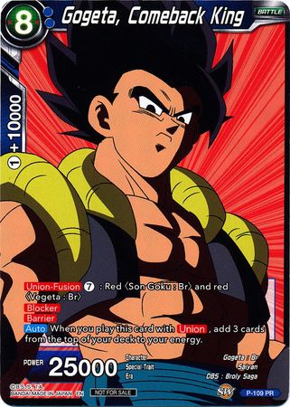 Gogeta, Comeback King (Broly Pack Vol. 3) (P-109) [Promotion Cards] | Nerdhalla Games