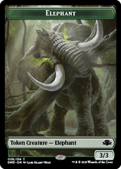 Elephant // Marit Lage Double-Sided Token [Dominaria Remastered Tokens] | Nerdhalla Games