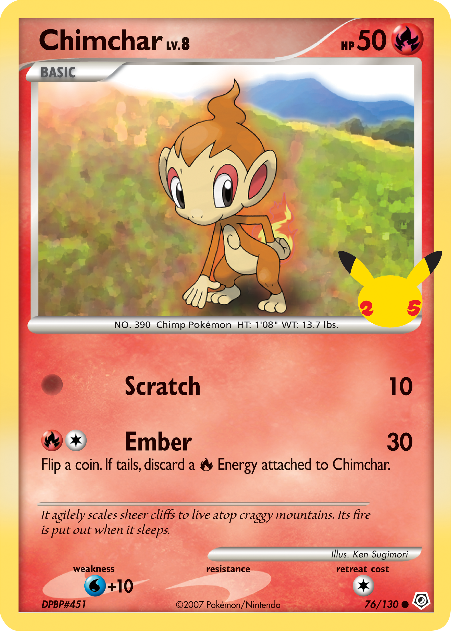 Chimchar (76/130) (Jumbo Card) [First Partner Pack] | Nerdhalla Games