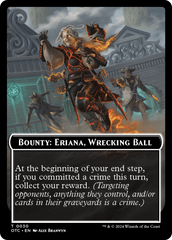 Bounty: Eriana, Wrecking Ball // Bounty Rules Double-Sided Token [Outlaws of Thunder Junction Commander Tokens] | Nerdhalla Games