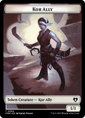 Wall // Kor Ally Double-Sided Token [Commander Masters Tokens] | Nerdhalla Games