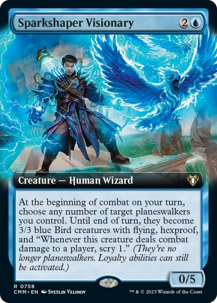 Sparkshaper Visionary (Extended Art) [Commander Masters] | Nerdhalla Games