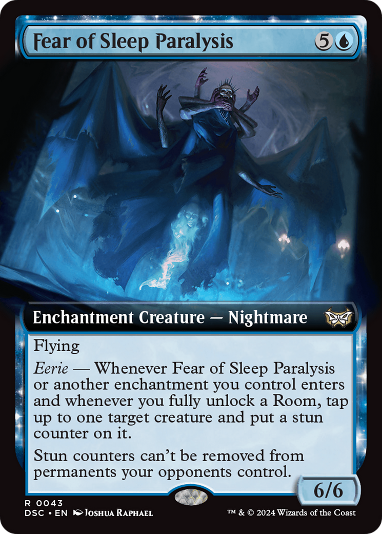 Fear of Sleep Paralysis (Extended Art) [Duskmourn: House of Horror Commander] | Nerdhalla Games