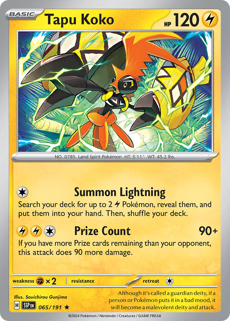 Tapu Koko (065/191) (Theme Deck Exclusive) [Scarlet & Violet: Surging Sparks] | Nerdhalla Games