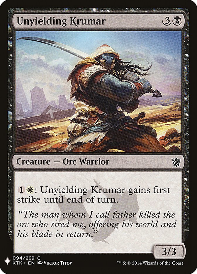 Unyielding Krumar [Mystery Booster] | Nerdhalla Games