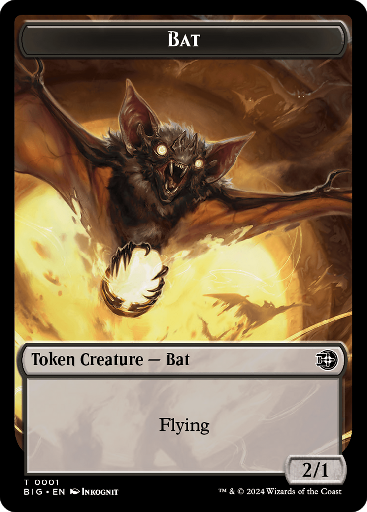 Treasure // Bat Double-Sided Token [Outlaws of Thunder Junction Tokens] | Nerdhalla Games