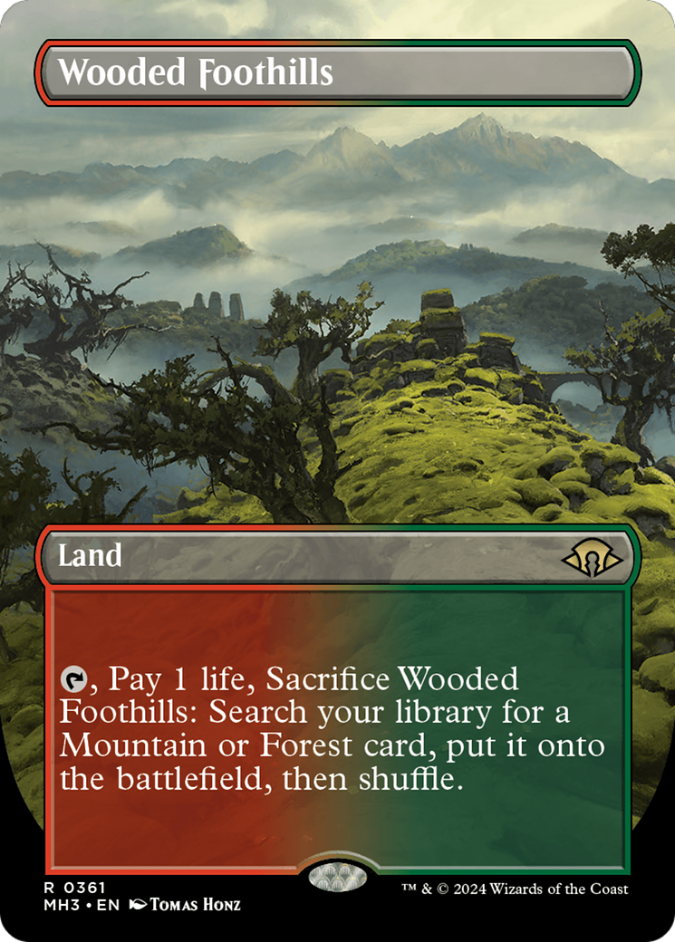 Wooded Foothills (Borderless) [Modern Horizons 3] | Nerdhalla Games