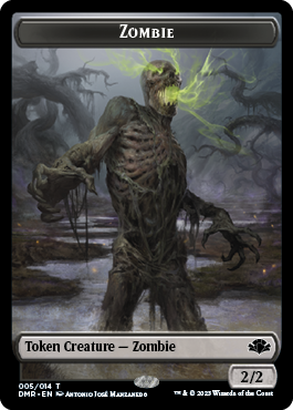 Zombie // Squirrel Double-Sided Token [Dominaria Remastered Tokens] | Nerdhalla Games