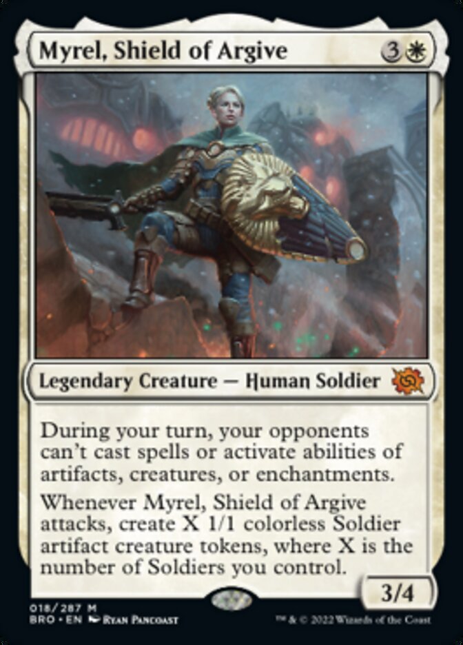 Myrel, Shield of Argive (Promo Pack) [The Brothers' War Promos] | Nerdhalla Games