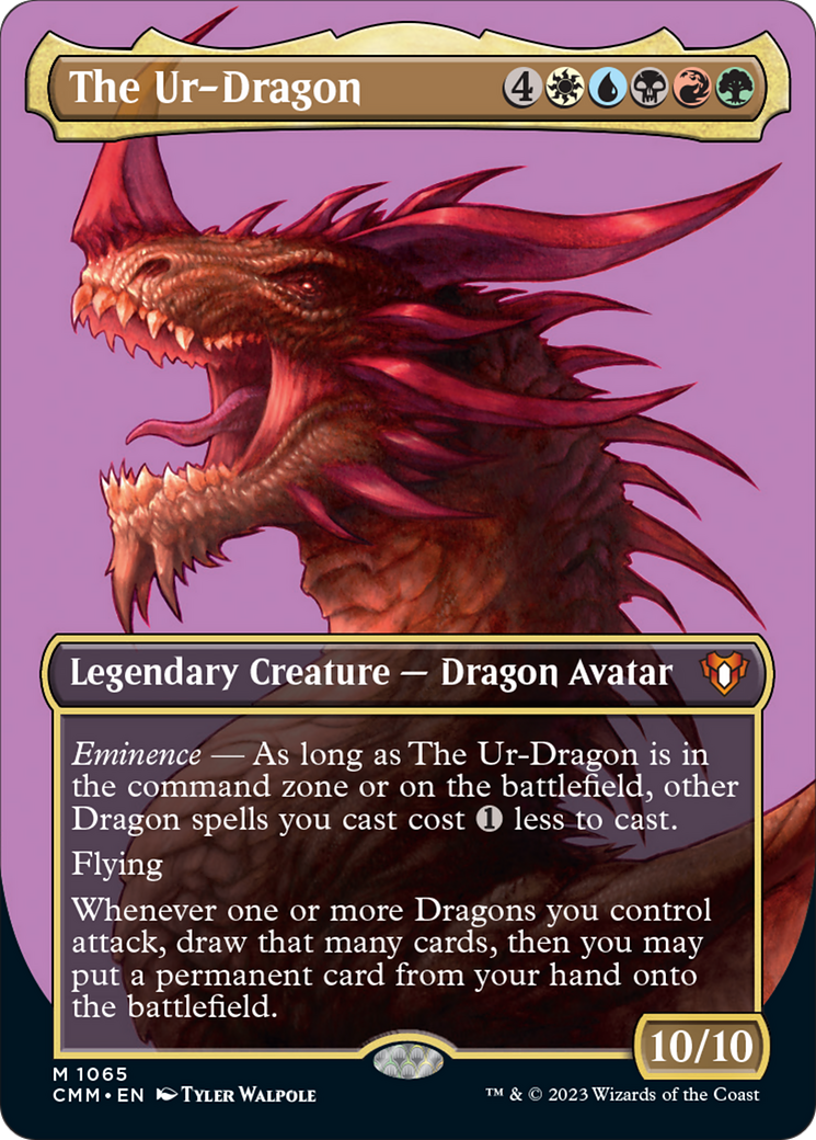 The Ur-Dragon (Borderless Textured Foil Frame Break) [Commander Masters] | Nerdhalla Games