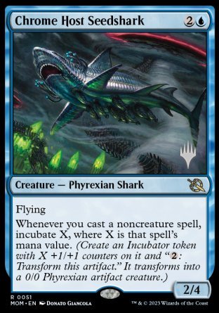 Chrome Host Seedshark (Promo Pack) [March of the Machine Promos] | Nerdhalla Games