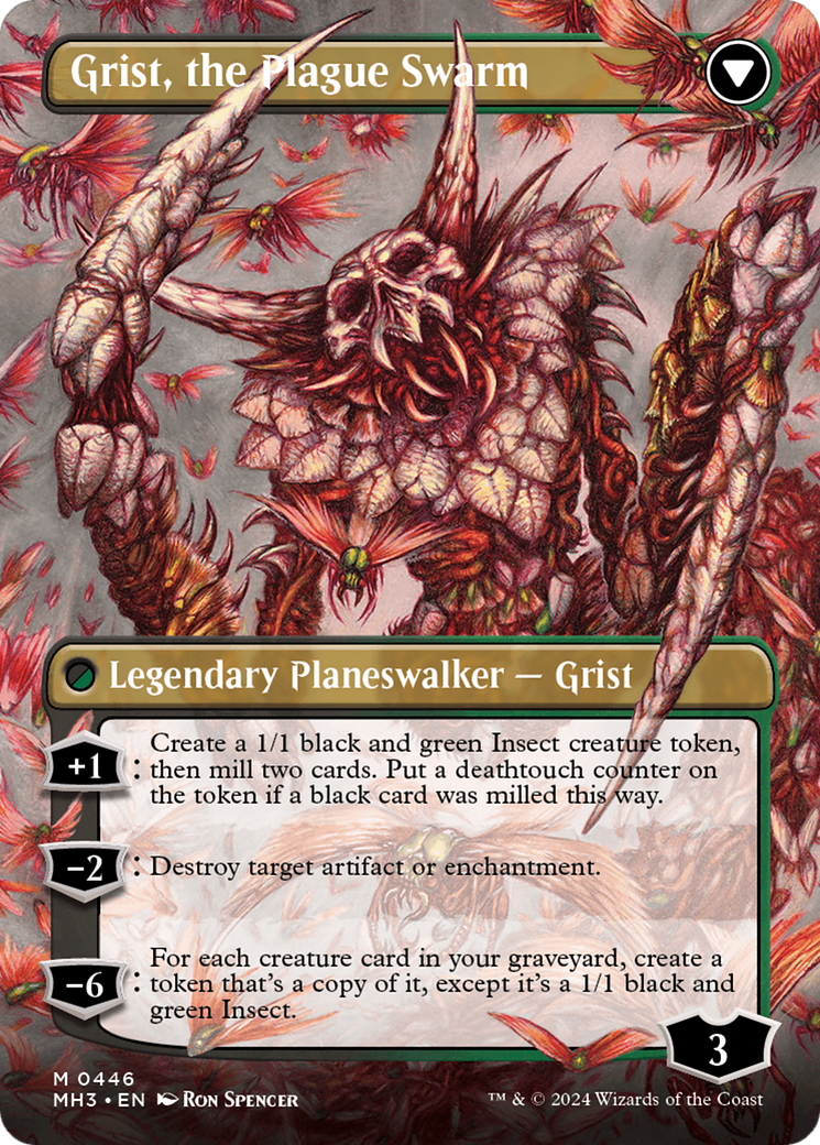 Grist, Voracious Larva // Grist, the Plague Swarm (Borderless) [Modern Horizons 3] | Nerdhalla Games