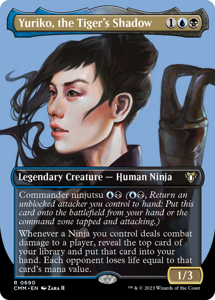 Yuriko, the Tiger's Shadow (Borderless Profile) [Commander Masters] | Nerdhalla Games