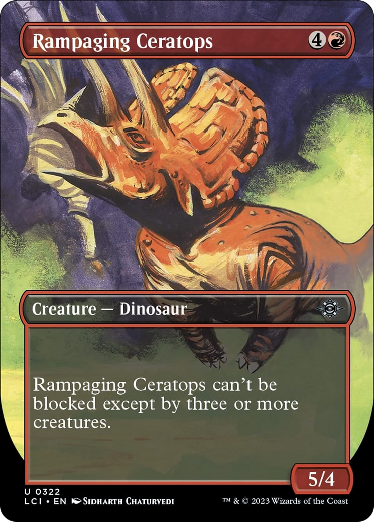 Rampaging Ceratops (Borderless) [The Lost Caverns of Ixalan] | Nerdhalla Games