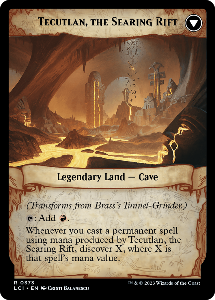 Brass's Tunnel-Grinder // Tecutlan, The Searing Rift (Extended Art) [The Lost Caverns of Ixalan] | Nerdhalla Games