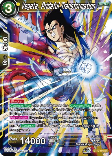 Vegeta, Prideful Transformation (Event Pack 08) (BT10-105) [Tournament Promotion Cards] | Nerdhalla Games