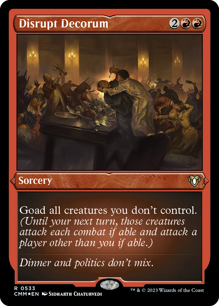 Disrupt Decorum (Foil Etched) [Commander Masters] | Nerdhalla Games