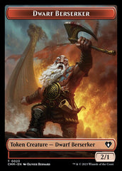 Human Soldier // Dwarf Berserker Double-Sided Token [Commander Masters Tokens] | Nerdhalla Games