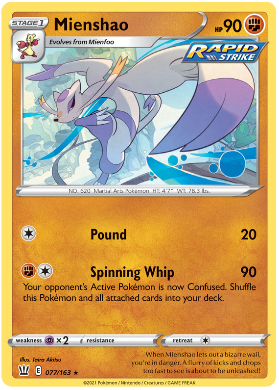 Mienshao (077/163) [Sword & Shield: Battle Styles] | Nerdhalla Games