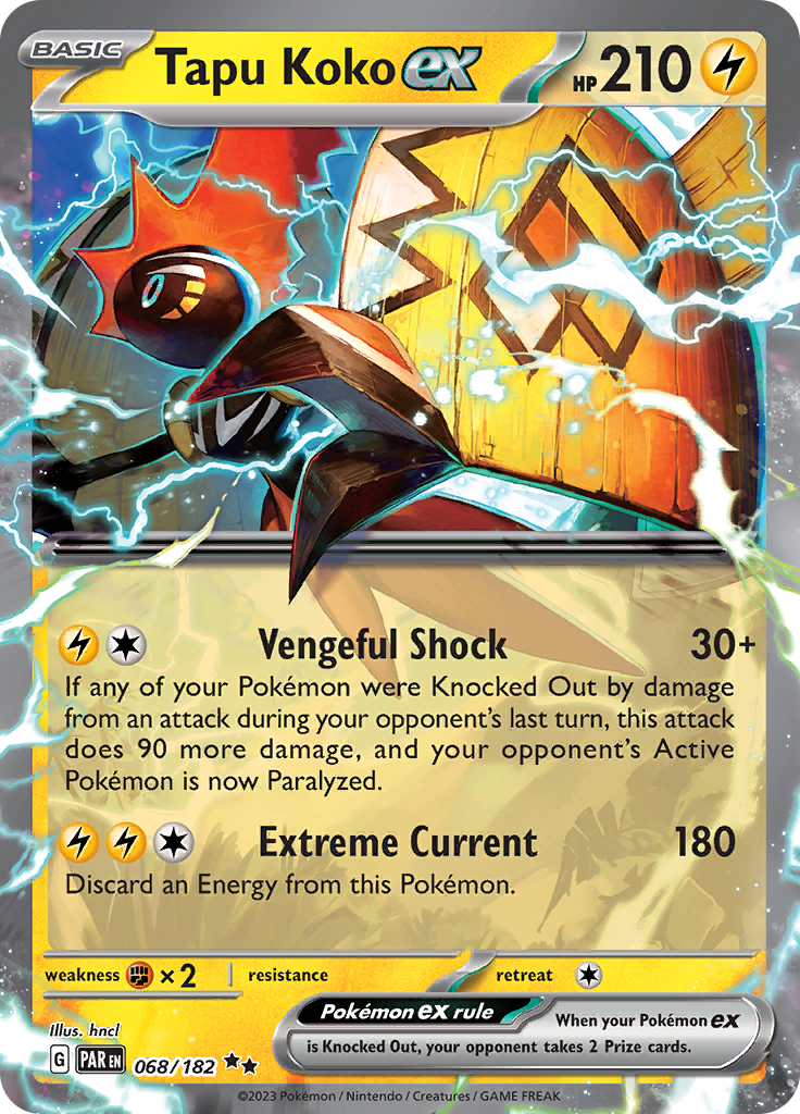 Tapu Koko ex (068/182) [Scarlet & Violet: Paradox Rift] | Nerdhalla Games