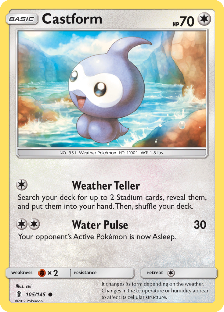 Castform (105/145) [Sun & Moon: Guardians Rising] | Nerdhalla Games