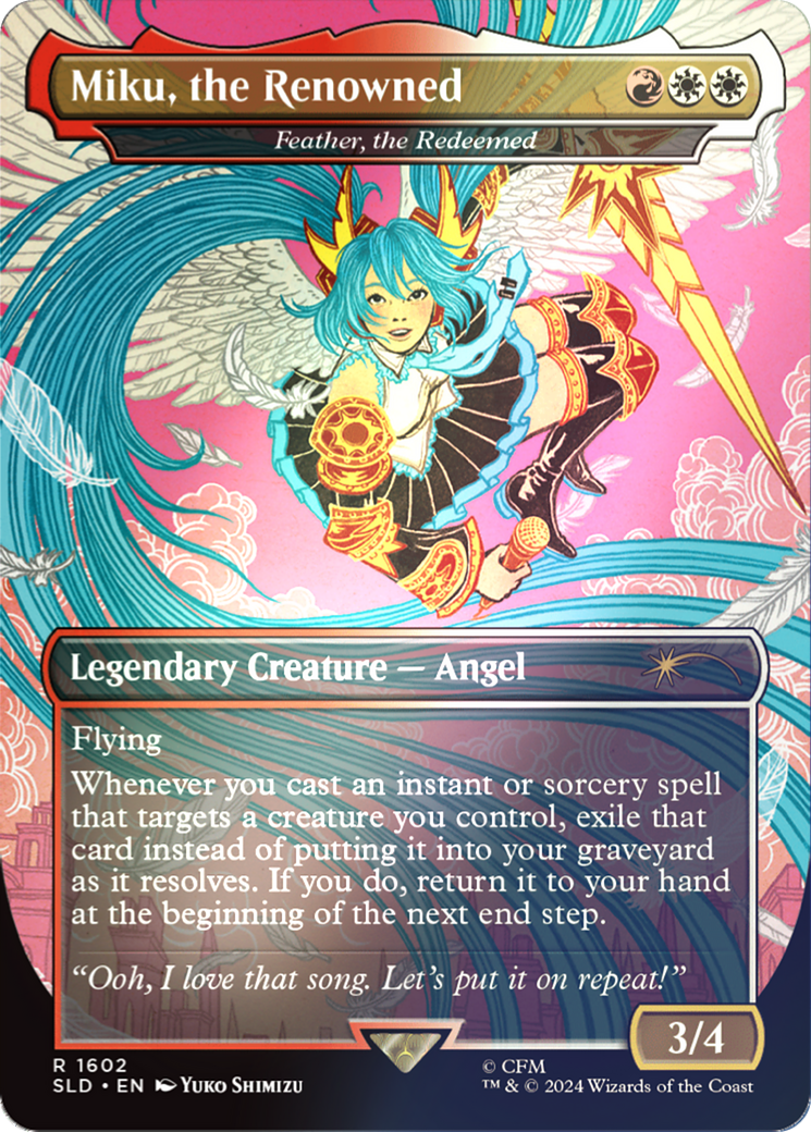 Miku, the Renowned - Feather, the Redeemed (Rainbow Foil) [Secret Lair Drop Series] | Nerdhalla Games