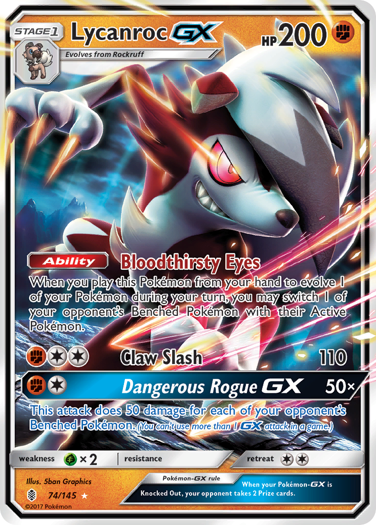 Lycanroc GX (74/145) [Sun & Moon: Guardians Rising] | Nerdhalla Games