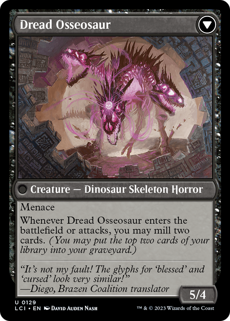 Visage of Dread // Dread Osseosaur [The Lost Caverns of Ixalan] | Nerdhalla Games