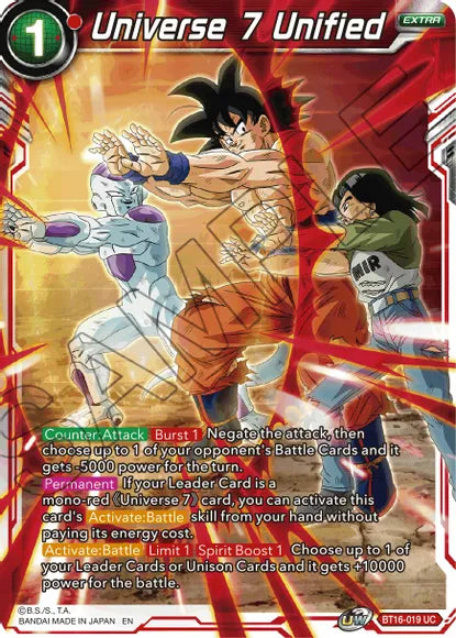 Universe 7 Unified (BT16-019) [Realm of the Gods] | Nerdhalla Games