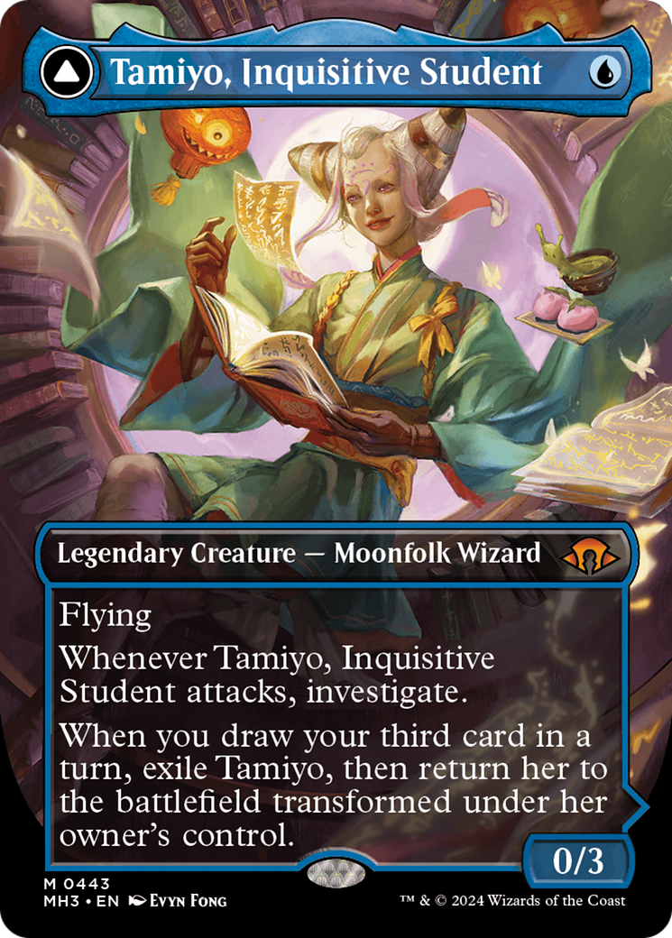 Tamiyo, Inquisitive Student // Tamiyo, Seasoned Scholar (Borderless) [Modern Horizons 3] | Nerdhalla Games