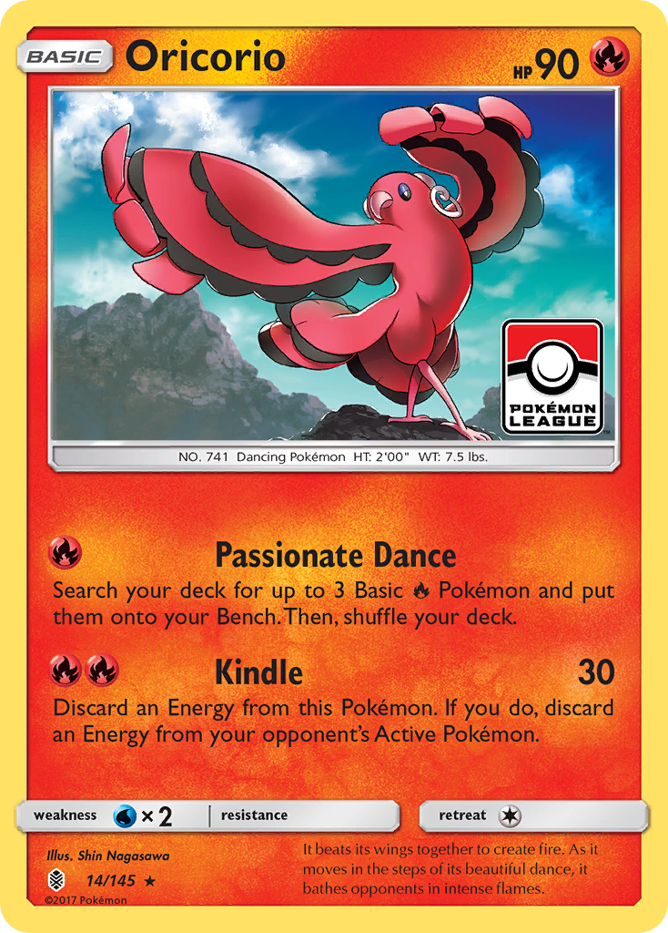 Oricorio (14/145) [Sun & Moon: Guardians Rising] | Nerdhalla Games