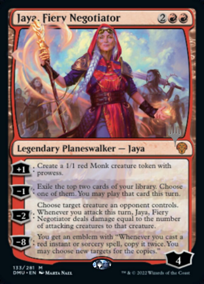 Jaya, Fiery Negotiator (Promo Pack) [Dominaria United Promos] | Nerdhalla Games