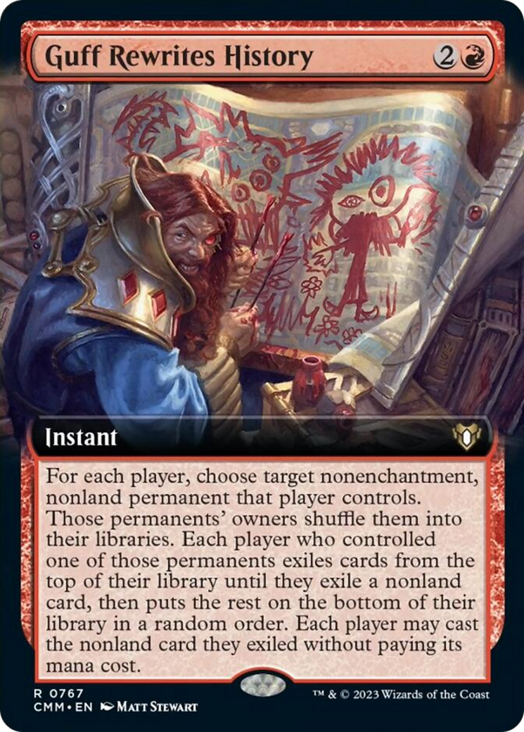 Guff Rewrites History (Extended Art) [Commander Masters] | Nerdhalla Games