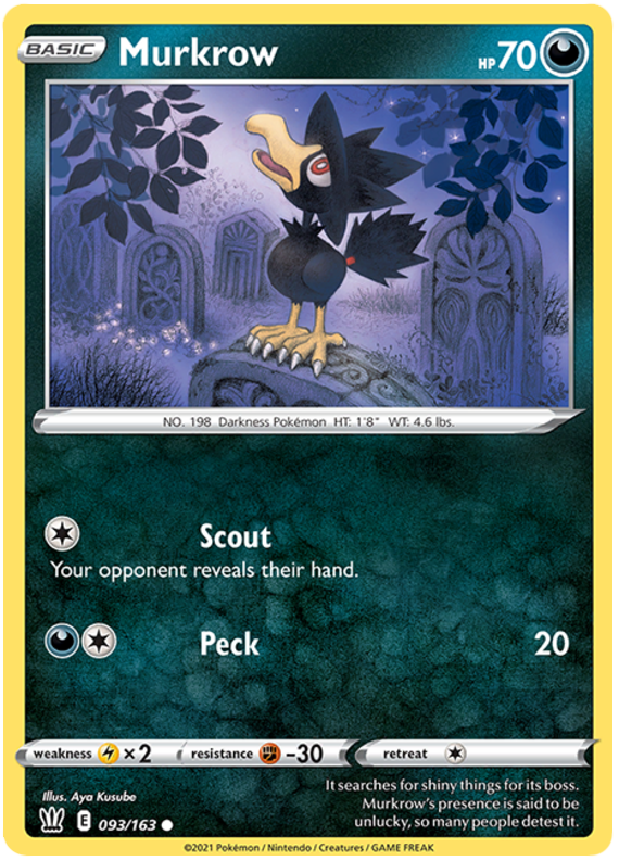 Murkrow (093/163) [Sword & Shield: Battle Styles] | Nerdhalla Games