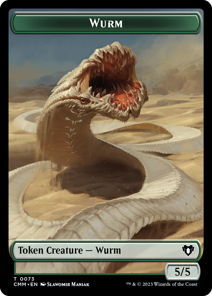 Wurm // Spider Double-Sided Token [Commander Masters Tokens] | Nerdhalla Games